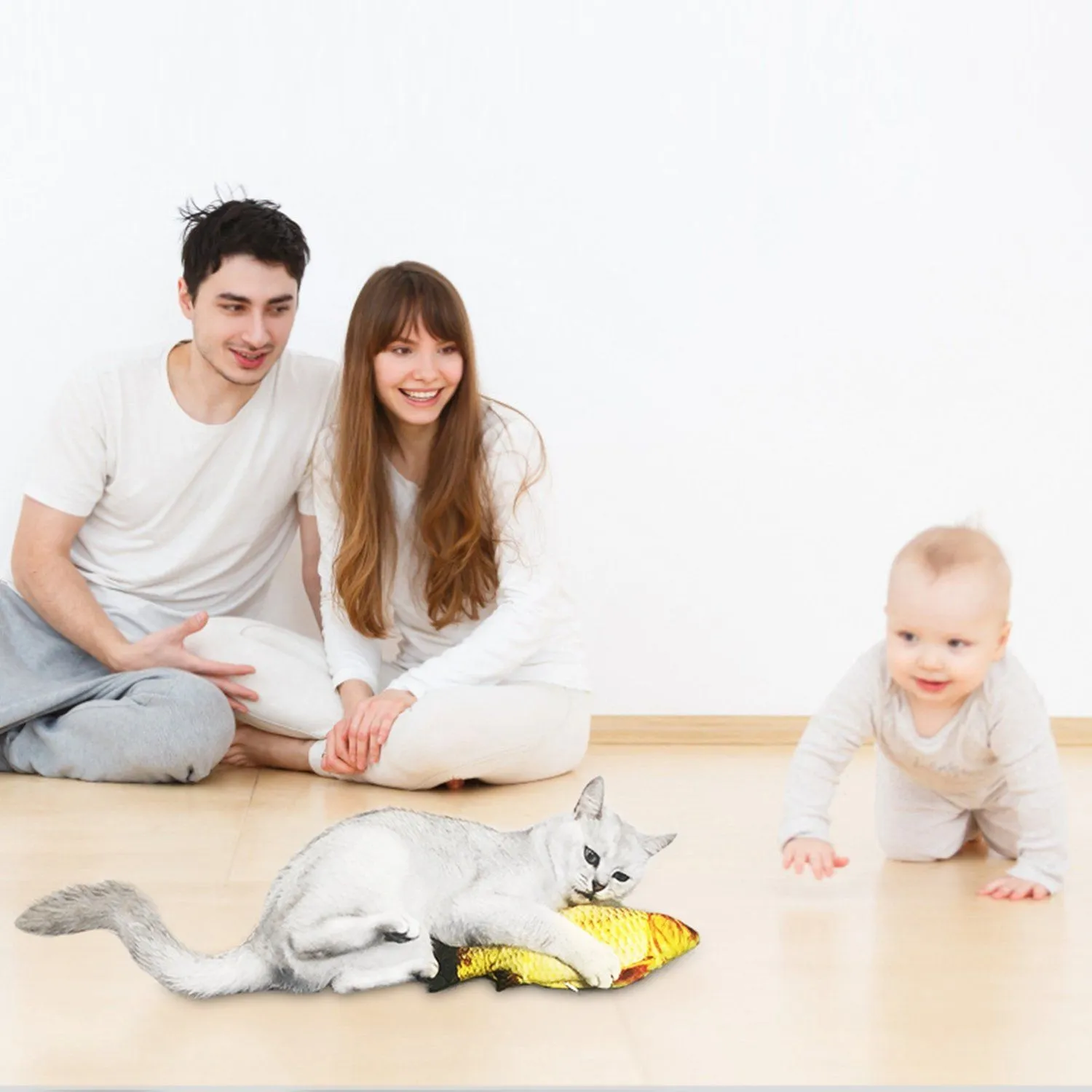 2-Piece: Electric Moving Fish Cat Toy