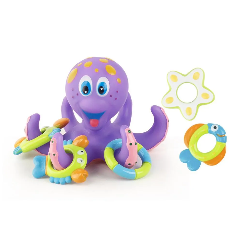 6 in 1 Baby Octopus Rubber Bath Toys