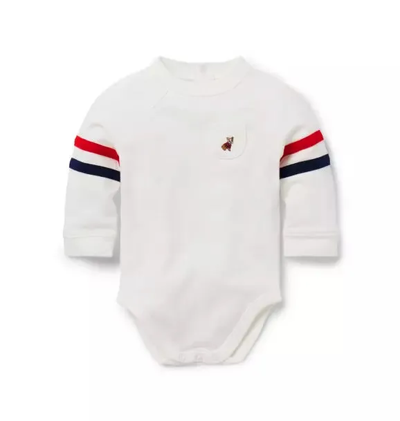 Baby French Dog Bodysuit - Jet Ivory