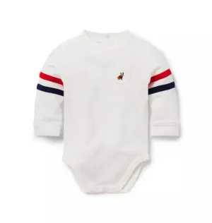 Baby French Dog Bodysuit - Jet Ivory