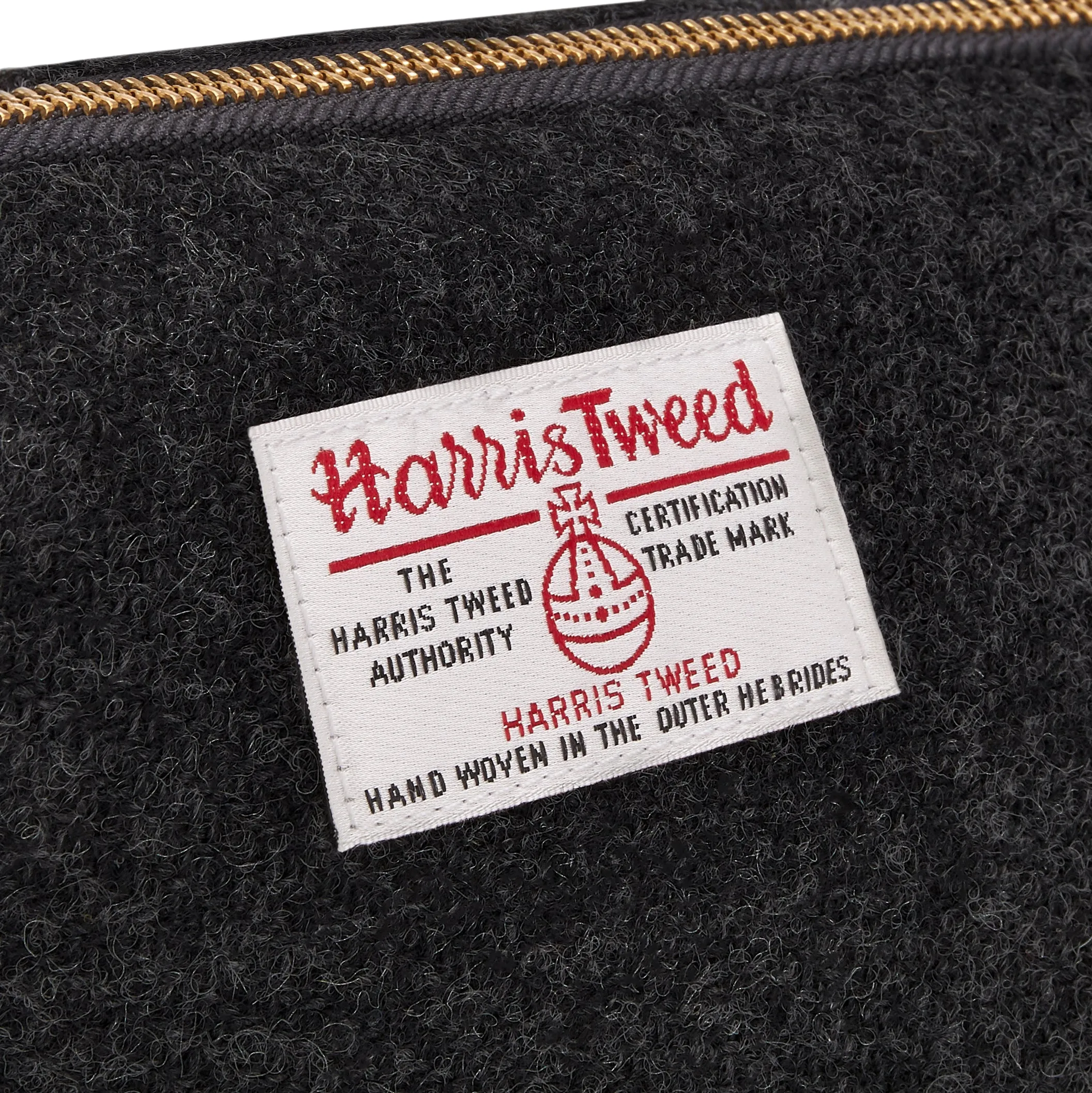 Bardsey Black Harris Tweed Luxury Dog Carrier and Travel Bed