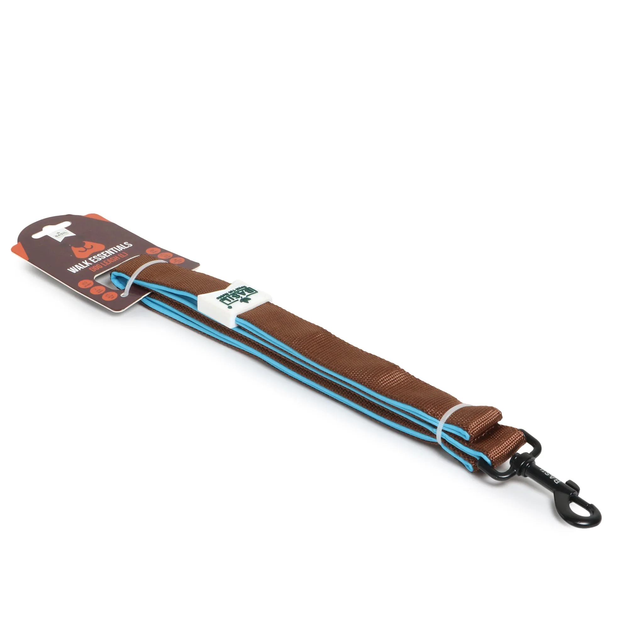 Basil Padded Dog Leash – Brown, Soft & Comfortable Grip Leash for Walking and Training Dogs of All Sizes