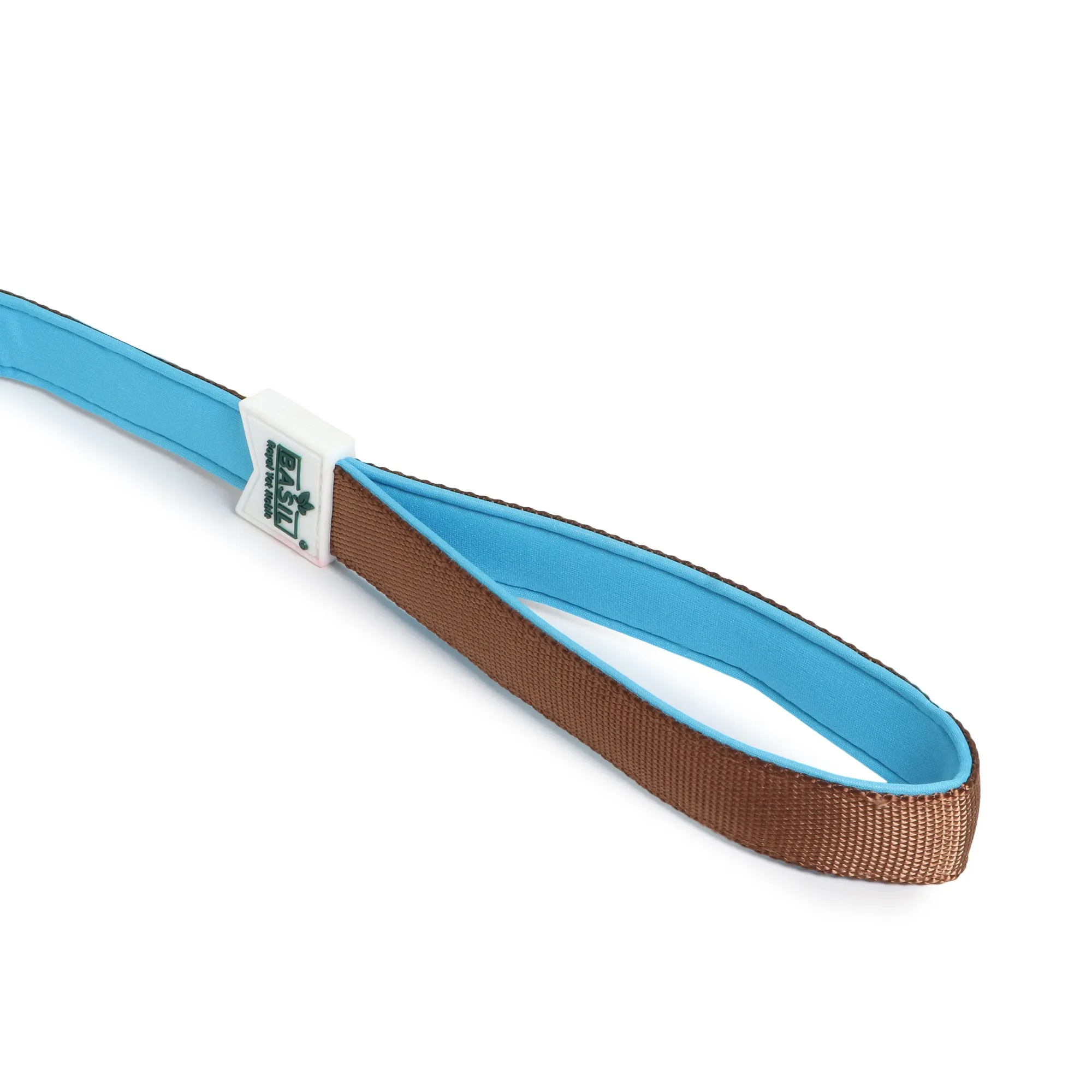 Basil Padded Dog Leash – Brown, Soft & Comfortable Grip Leash for Walking and Training Dogs of All Sizes