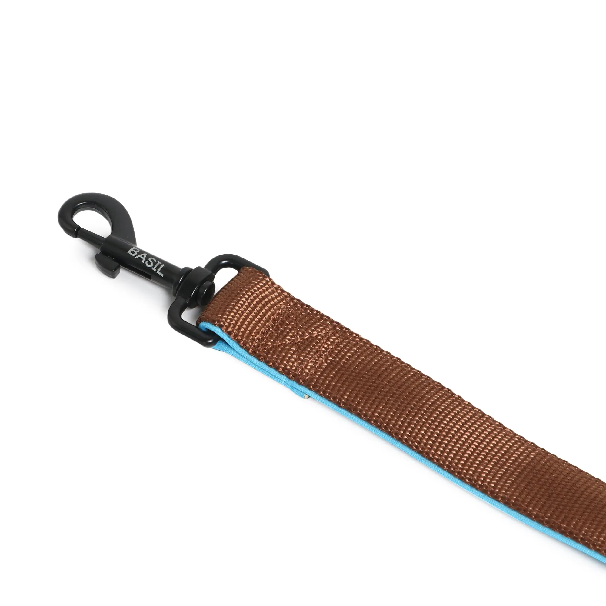 Basil Padded Dog Leash – Brown, Soft & Comfortable Grip Leash for Walking and Training Dogs of All Sizes