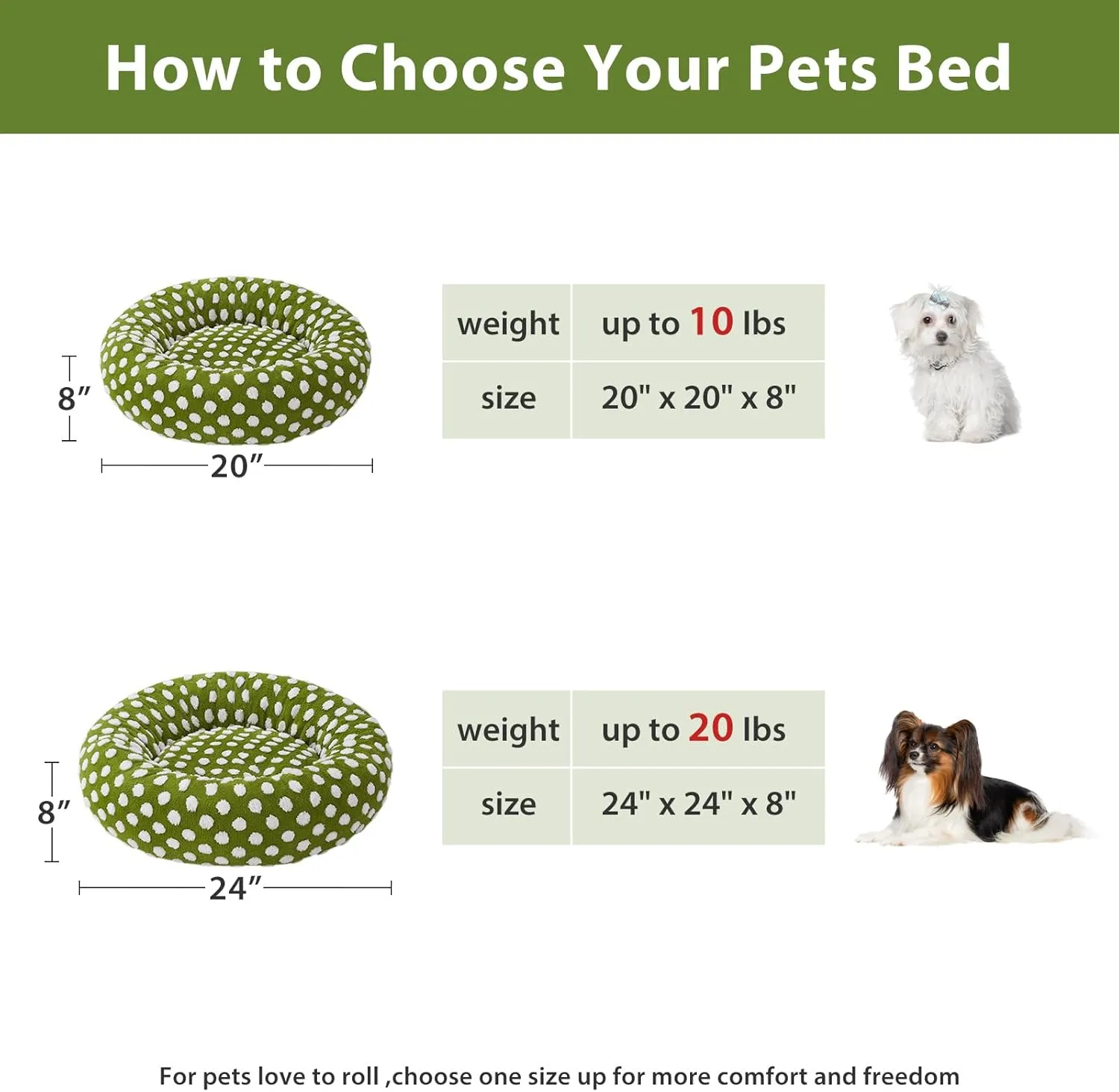 BFPETHOME Donut Dog Beds for Small Dogs, Round Cat Beds for Indoor Cats, Calming Pet Bed for Puppy and Kitty with Non-Slip Bottom, Cute Fancy Dog Bed Machine Washable Plush Fabric