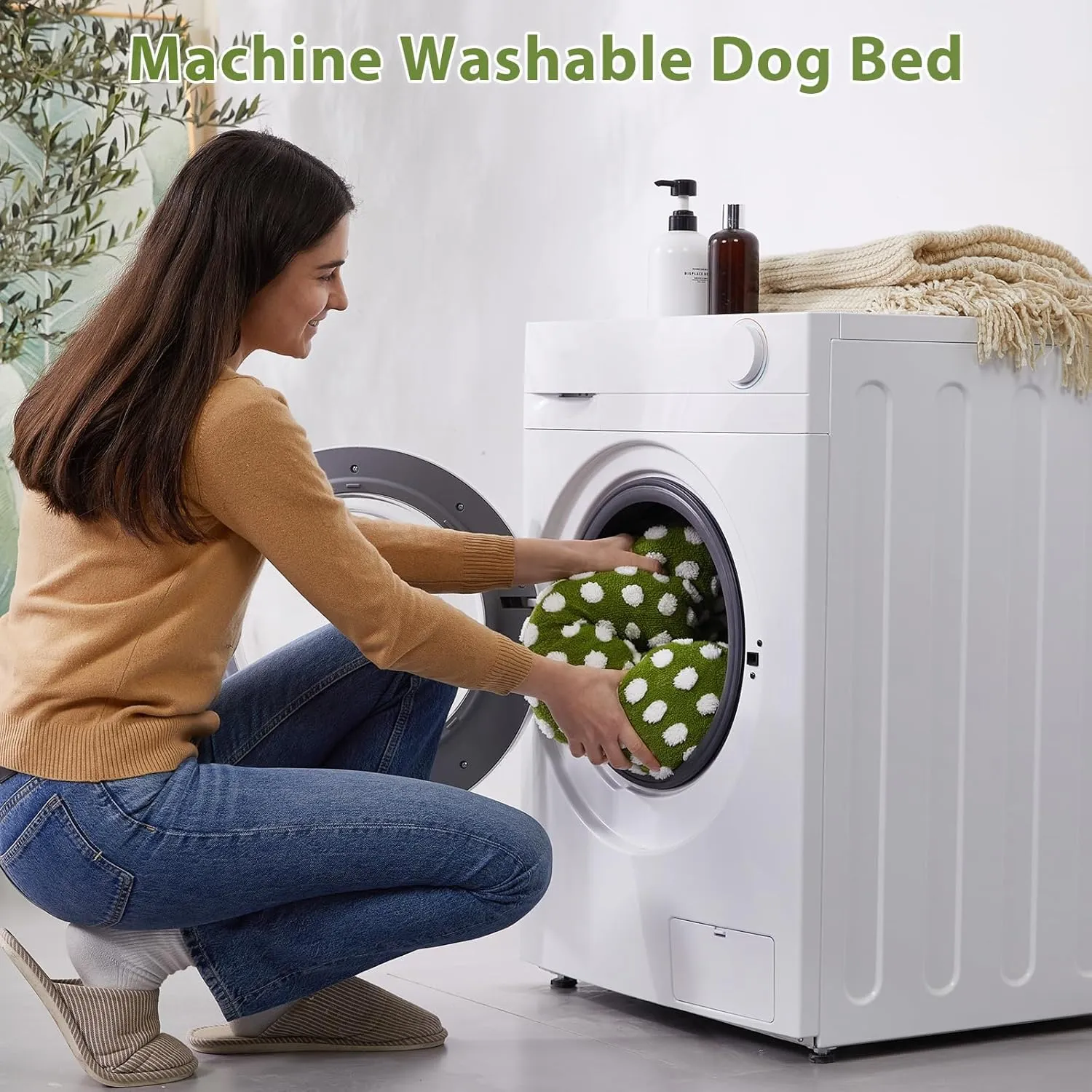 BFPETHOME Donut Dog Beds for Small Dogs, Round Cat Beds for Indoor Cats, Calming Pet Bed for Puppy and Kitty with Non-Slip Bottom, Cute Fancy Dog Bed Machine Washable Plush Fabric