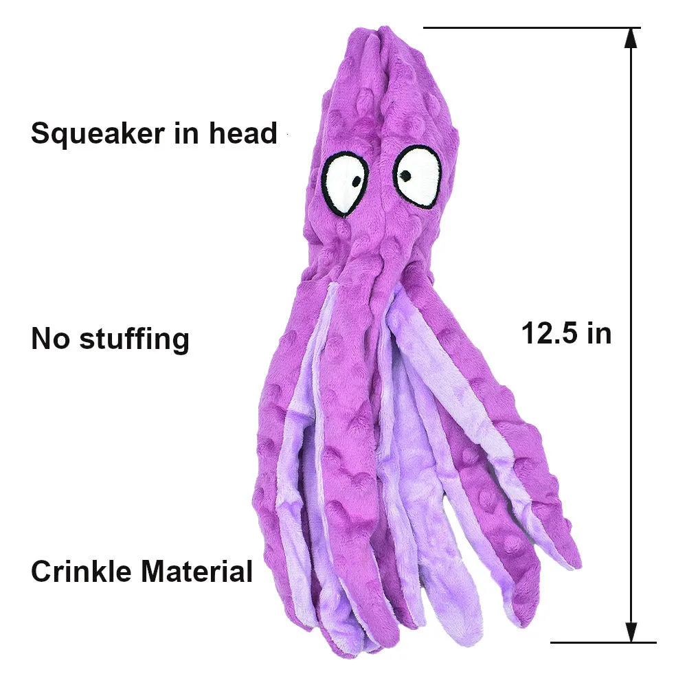 Case of 40 Octopus Crinkle No Stuffing Toys