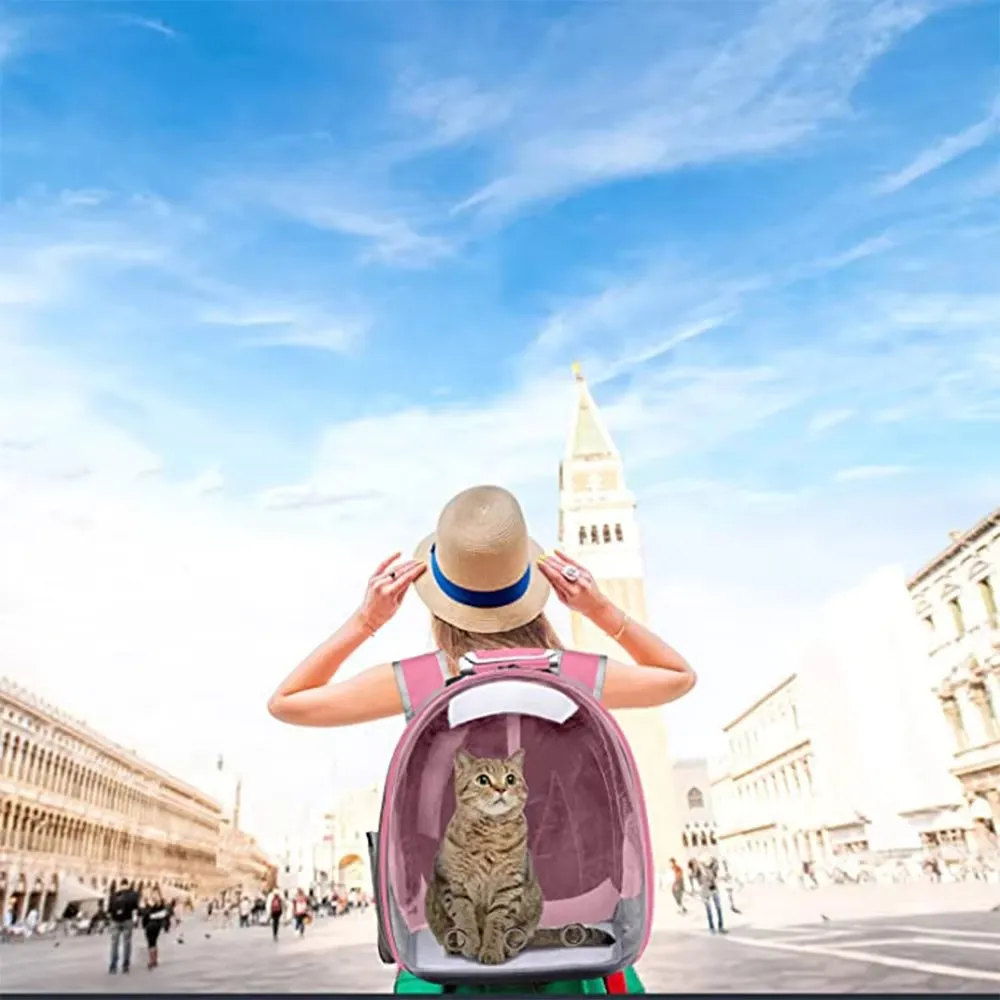 Cat Carrier Backpack with Breathable Bubble Design for Travel