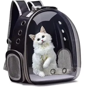 Cat Carrier Backpack with Breathable Bubble Design for Travel