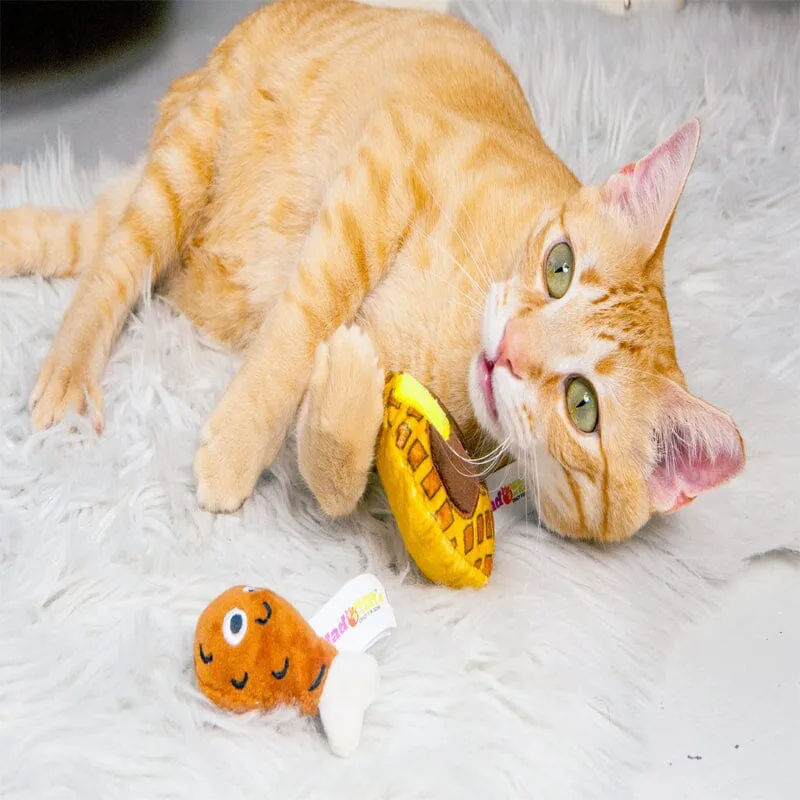 Chicken And Waffles Catnip & Silvervine Cat Toy - 2 Pack