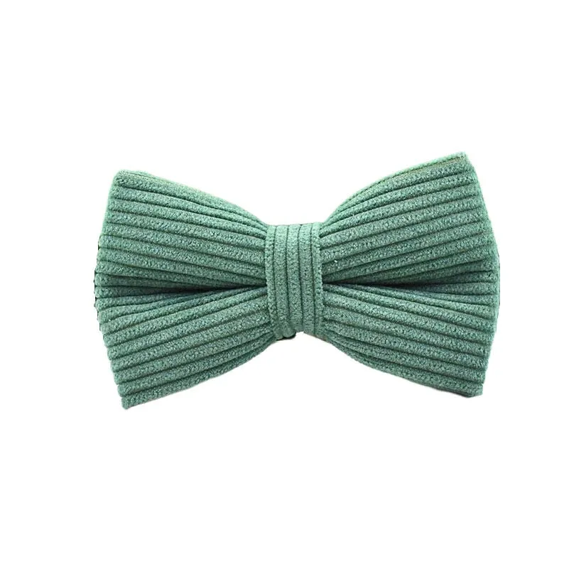 Dark Green Corduroy Dog Collar And Leash Set With Engraved Nameplate