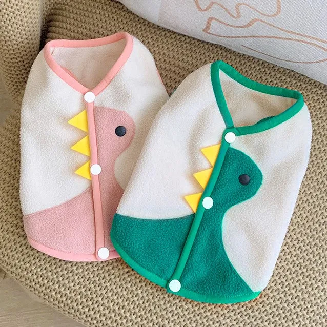 Dinosaur Button Through Pet Jacket Vest