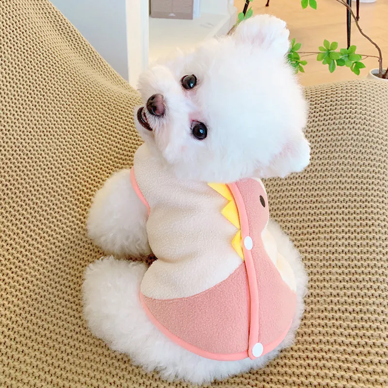 Dinosaur Button Through Pet Jacket Vest