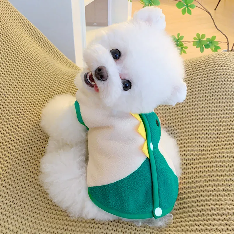 Dinosaur Button Through Pet Jacket Vest