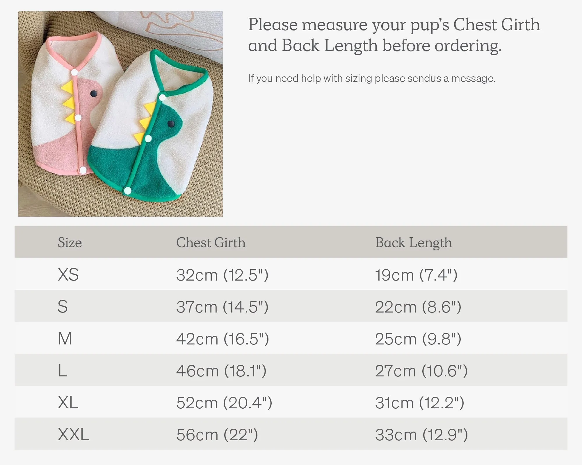 Dinosaur Button Through Pet Jacket Vest
