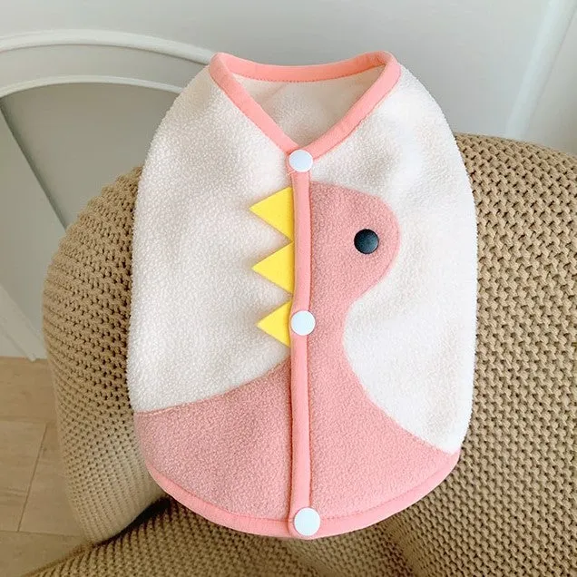 Dinosaur Button Through Pet Jacket Vest