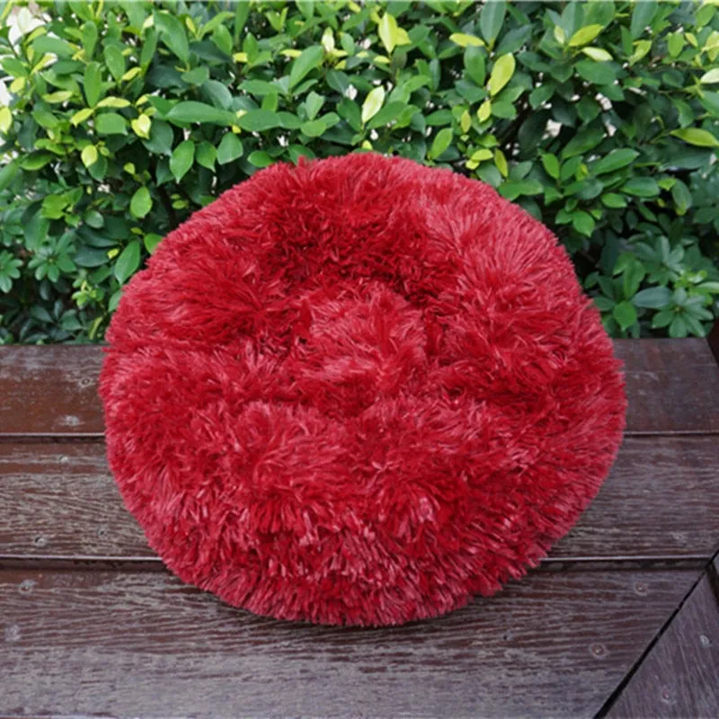 Dog Bed Round Washable Plush Mat Sleeping