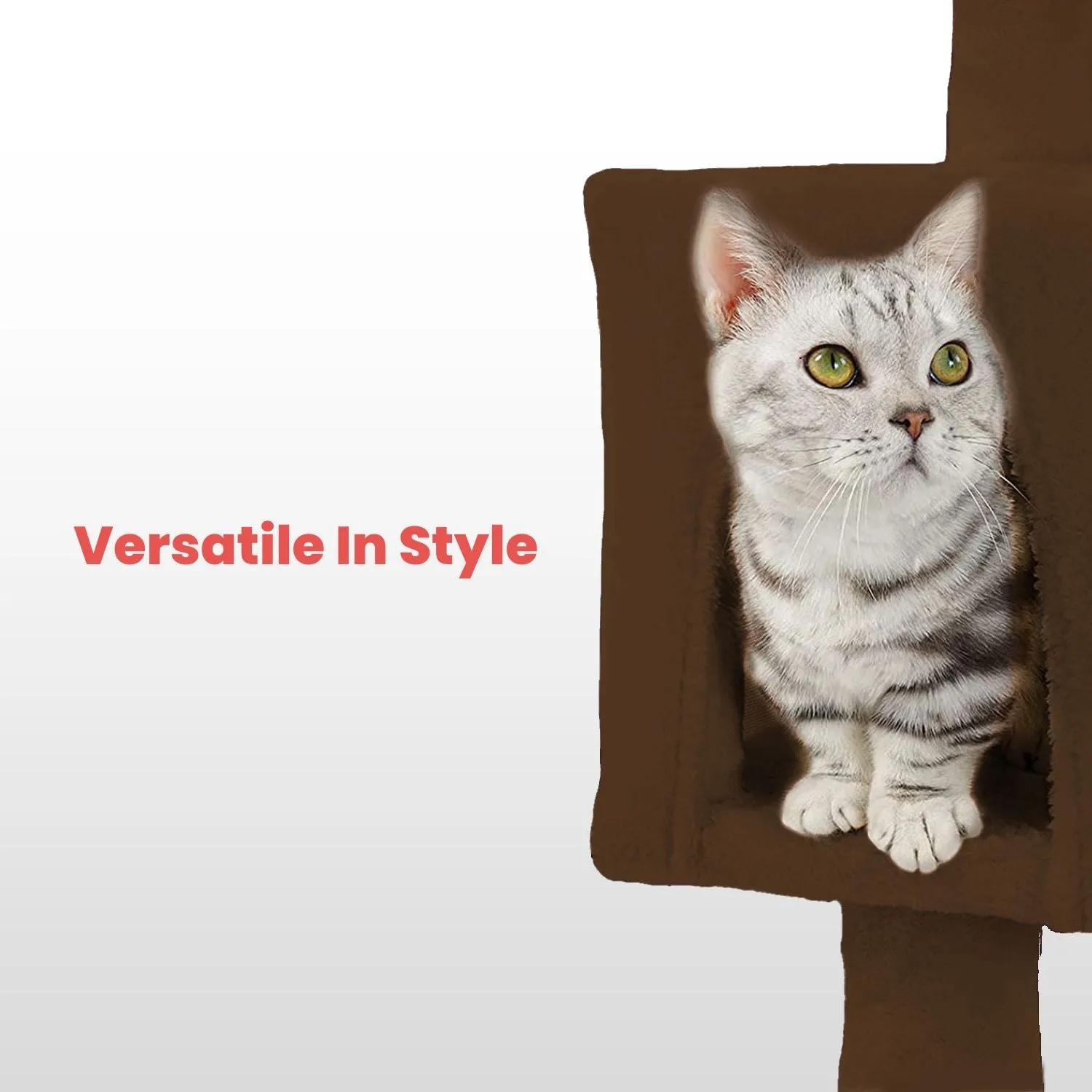 Floofi Plush Cat Scratcher '104cm' [Brown]