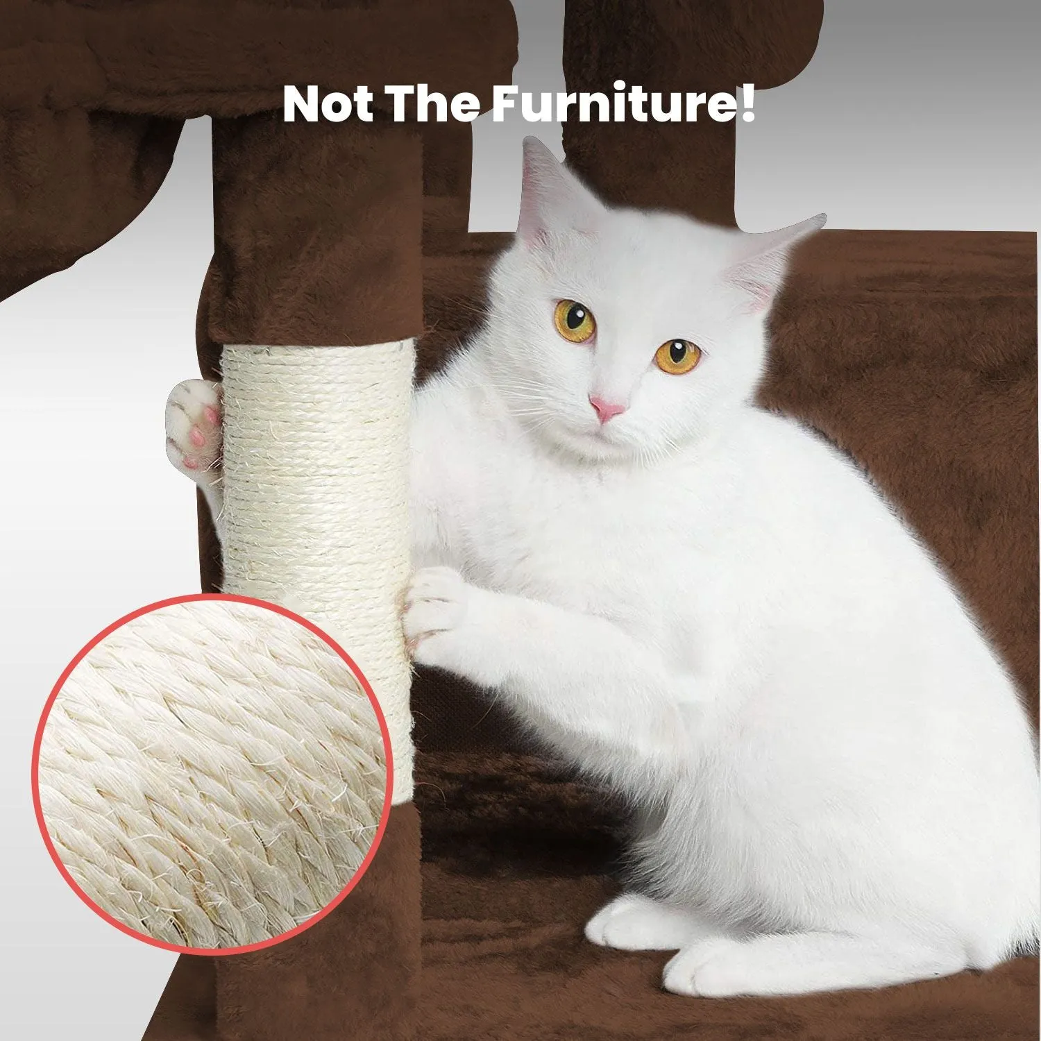 Floofi Plush Cat Scratcher '104cm' [Brown]