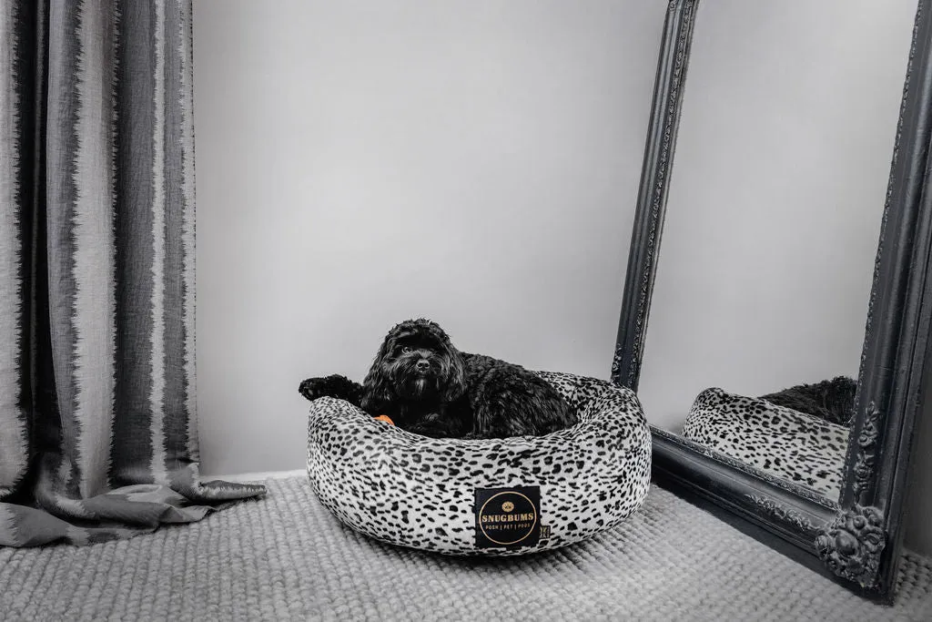 Grey Cheetah Print Pet Bed