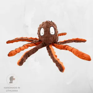 Handmade Dog Toy "Octopus" | With Internal Squeaker and Rustle | Length: 33 cm (13")