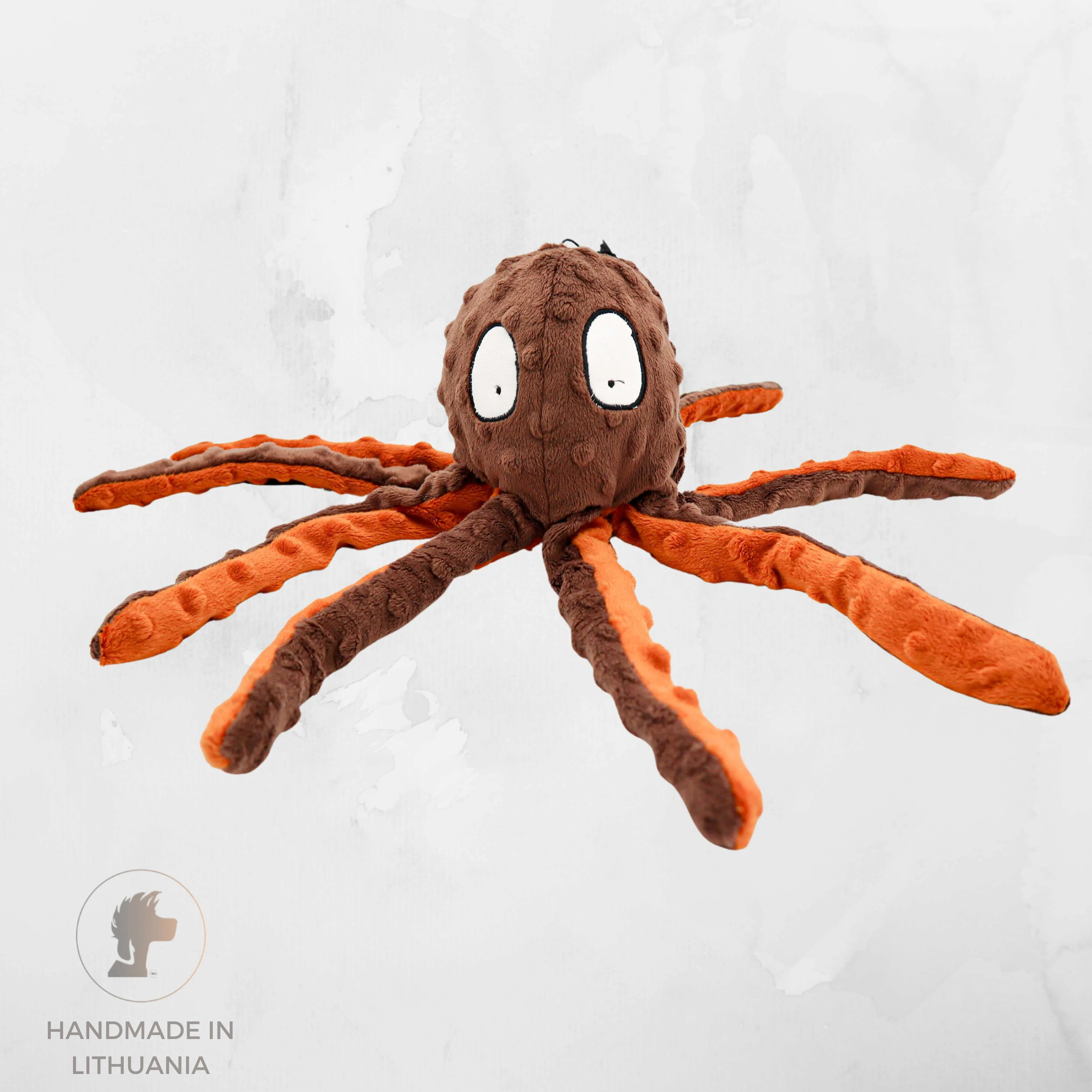 Handmade Dog Toy "Octopus" | With Internal Squeaker and Rustle | Length: 33 cm (13")