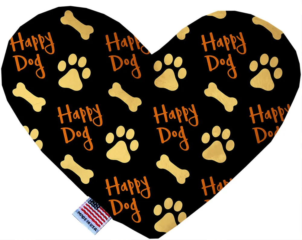 Happy Dog 6 Inch Canvas Heart Dog Toy