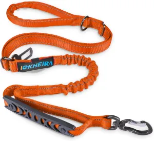 IOKHEIRA Orange Leash for Large Dogs, Multifunctional Adjustable Heavy Duty Leash