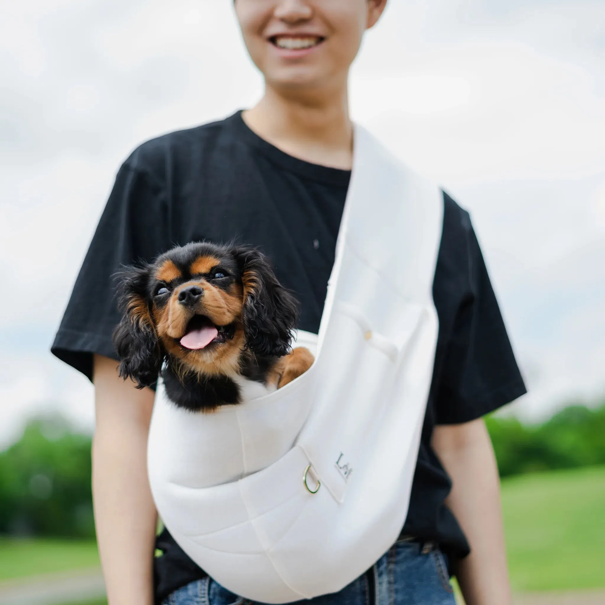 Neoprene Pet Sling Carrier - Travel Bag for Small Dogs and Cats Up to 10 lbs