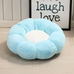 PAWS ASIA Amazon Best Sale Novelty  Large Outdoor Easy Clean Round Deluxe Fluffy Cotton Cushion Bed Pet Dog Cat