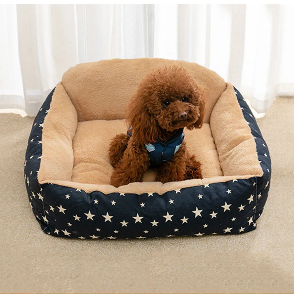 PAWS ASIA Manufacturers Direct Sale Newest Pet Sofa Style Padded Medium Washable Cozy Square Dog Bed Cat