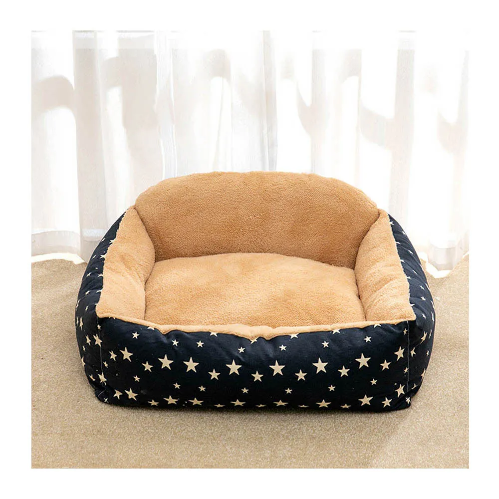 PAWS ASIA Manufacturers Luxury Fancy Eco Friendly Plush Fluffy Washable Large Square Dog Bed