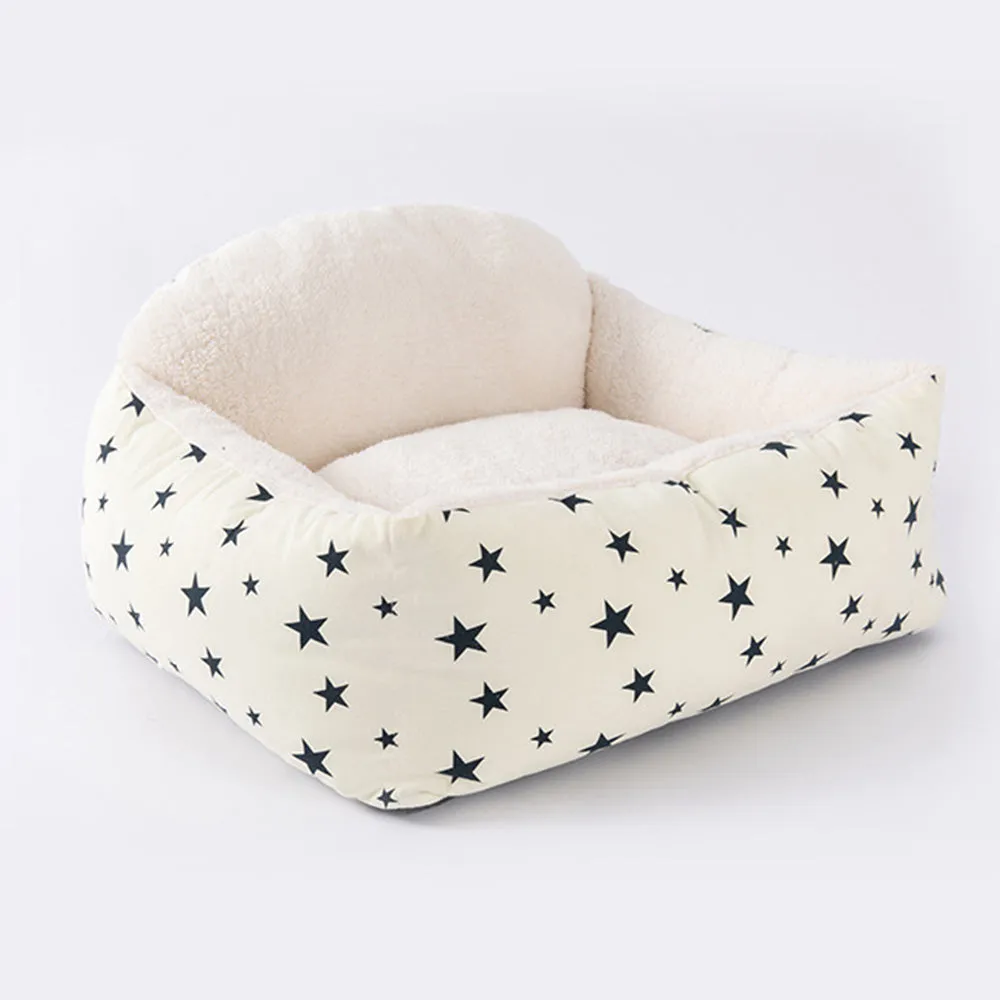 PAWS ASIA Manufacturers Luxury Fancy Eco Friendly Plush Fluffy Washable Large Square Dog Bed