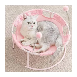 PAWS ASIA Wholesale Make Modern Elevated Luxury Removable Round Calming Cute Plush Blanket Bed For Cats With Wand