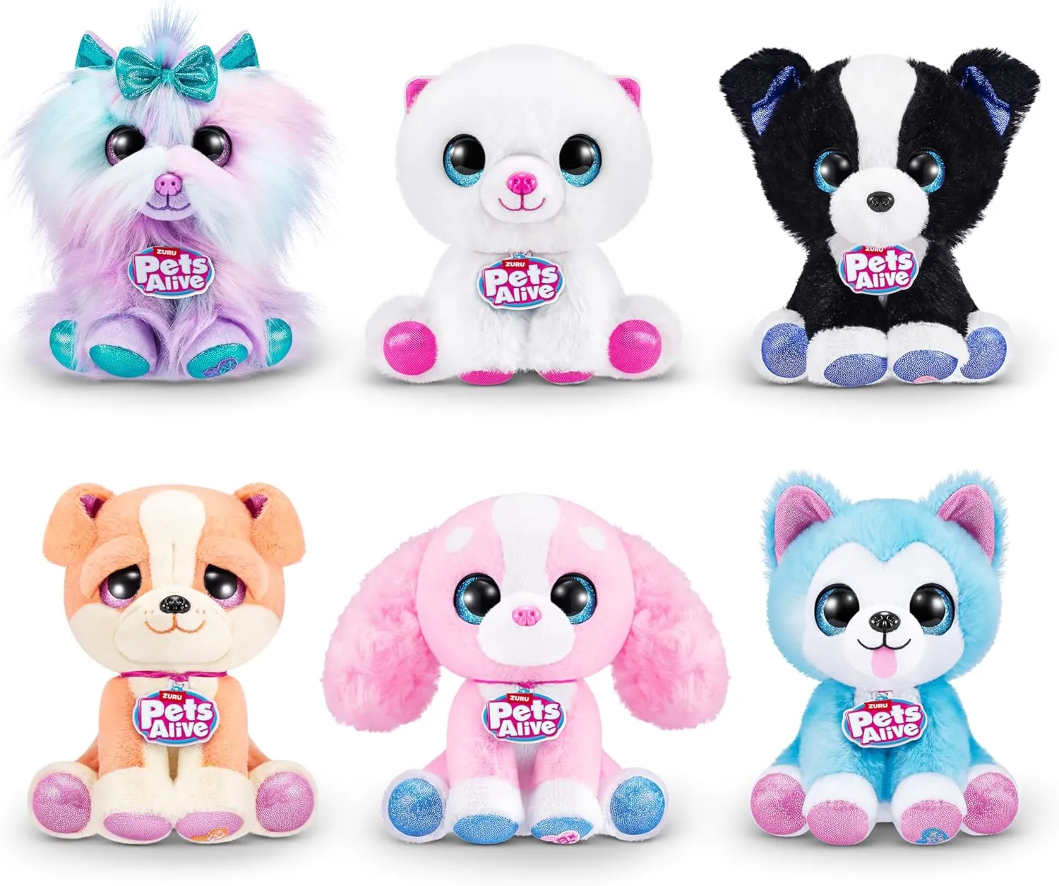 Pets Alive Pet Shop Surprise S3 Puppy Rescue (Wole Dog) by ZURU Surprise Puppy Plush, Ultra Soft Plushies, Compound Surprises Inside, Interactive Toy Pets, Electronic Speak and Repeat
