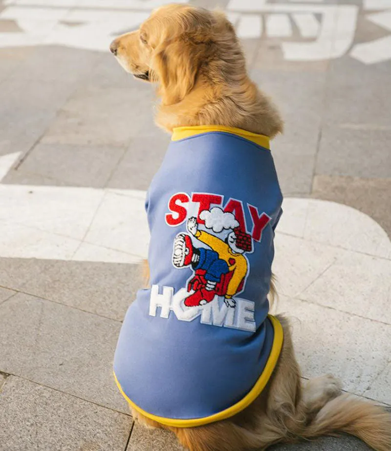 Spring medium and large dog clothes new pet clothes