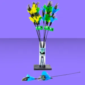 Vee Purrfect Peacock Feather Cat Toy