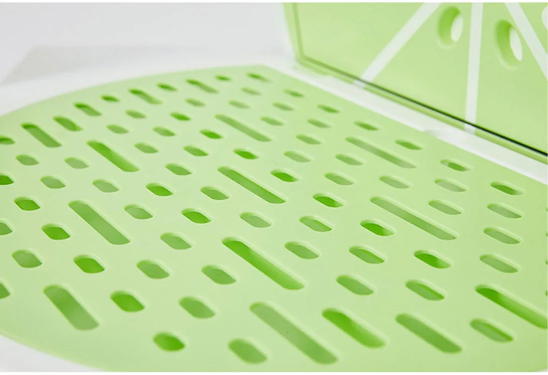 Vetreska Fruity Portable Cat Kitty Toilet Litter Box Tray House Lid Scoop Set Lime