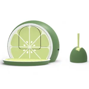 Vetreska Fruity Portable Cat Kitty Toilet Litter Box Tray House Lid Scoop Set Lime