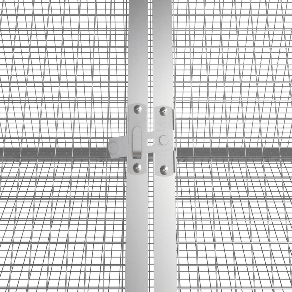 vidaXL Rabbit Cage Anthracite 302.5x80.5x71 cm Galvanised Steel