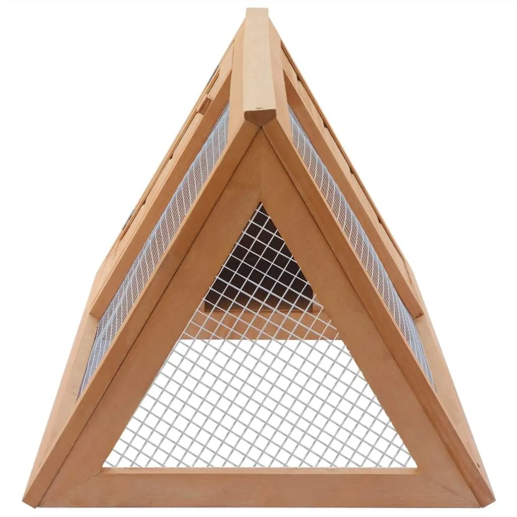vidaXL Rabbit Hutch Wooden Outdoor Triangle Guinea Pet Animal Multi Colors