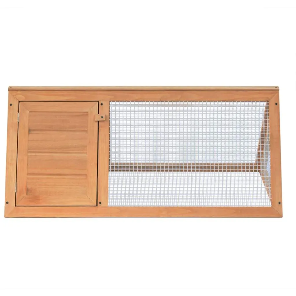 vidaXL Rabbit Hutch Wooden Outdoor Triangle Guinea Pet Animal Multi Colors