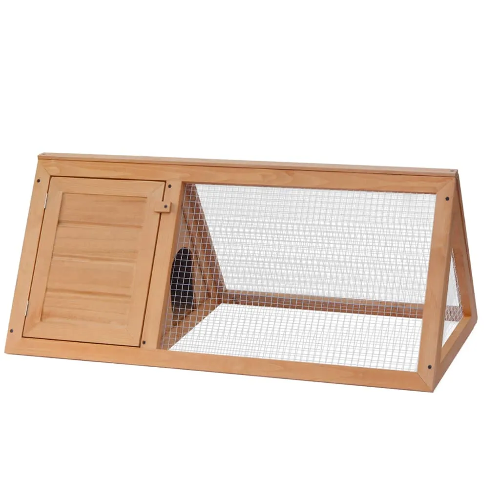 vidaXL Rabbit Hutch Wooden Outdoor Triangle Guinea Pet Animal Multi Colors