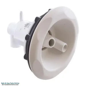 Waterway Jumbo Storm Jet Complete [5-3/4" HS] [Pulsator] [5-Point Scallop] [3/8" Barb (Air) x 3/4" Slip (Water)] [White] (210-6840)